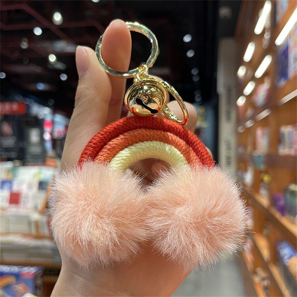 

Colorful Rainbow Key Rings Handmade Rainbow Pendants Lovely Rainbow Keychains Women Girls Style 1