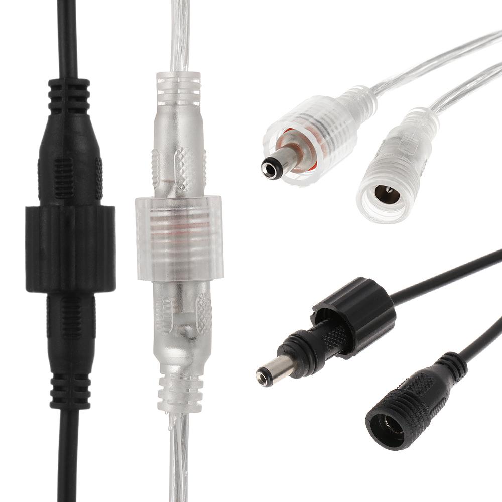 1 Pair DC 5.5 x 2.1mm IP68 Waterproof Male and Female Connector Plug 2 Pin Power Wires