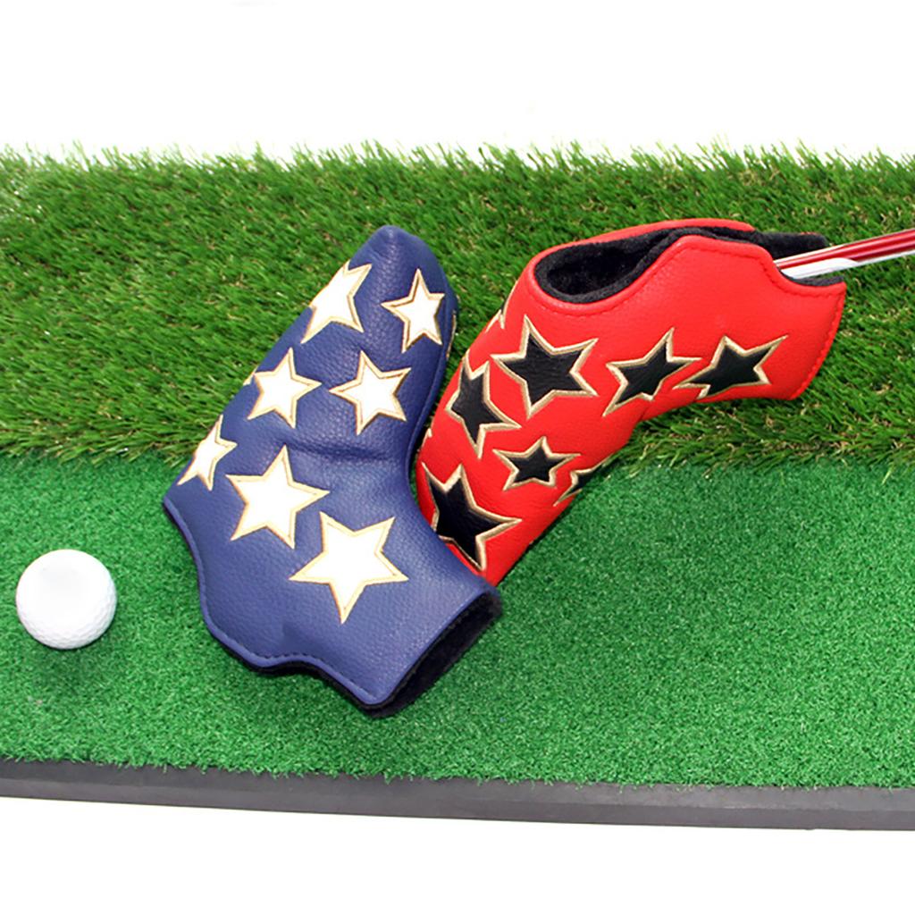 PU Leather Golf Headcover Protective Cover Star Pattern Rod Head Cases Waterproofs Golf Iron Head Cover Golf Accessory