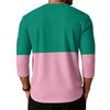 Men's  Sports  Leisure  Waverg  Three  Pieces  Buckle  Seven  Points   Sleeve  T-Shirt