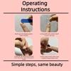 24PCS Short Almond Press On Nails, Burgundy Gold Bead Floral, Glossy Fake Nails for Daily Party Wear, with Tool Kit Gift