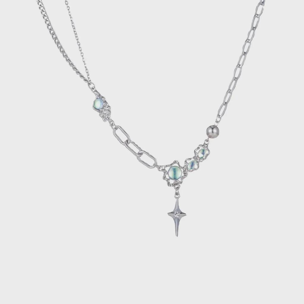 Moonstone Zircon Necklace: Luxury Summer Design for Women