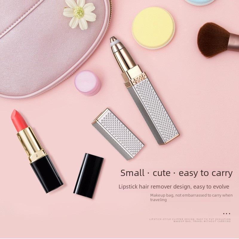 Electric Lipstick Shaver & Precision Eyebrow Trimmer - Women's Multifunctional Grooming Tool