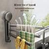 Rotatable Multi-Bar Wall-Mounted Kitchen Towel Rack