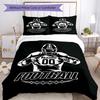 3pcs Custom Name American Football Bedding Set Duvet Cover Closure Includes 1 Duvet Cover & 2 Pillowcases, Soft and Comfortable for All Seasons.