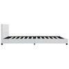 Bed Frame in White Faux Leather 120 x 200 cm
