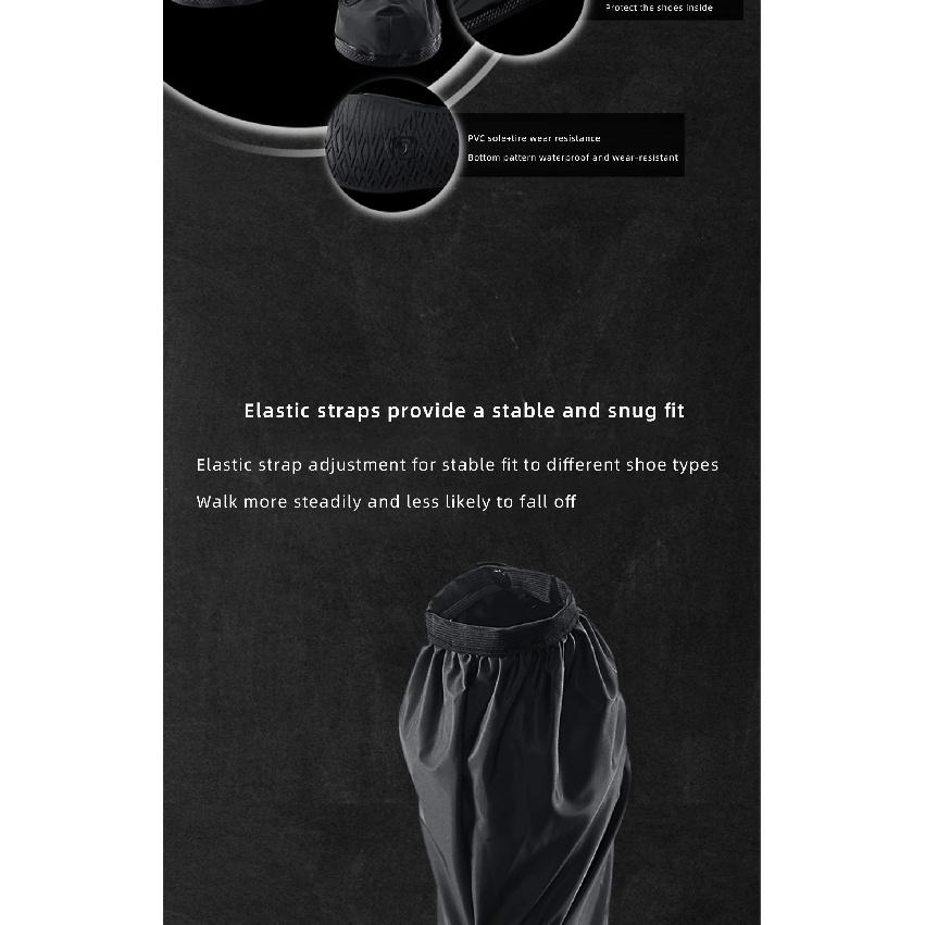 SCOYCO Motorcycle High Tube Rain Boots Covers Waterproof Rainproof Non-Slip Motocross Scooter Reusable Riding Rain Shoes Cover
