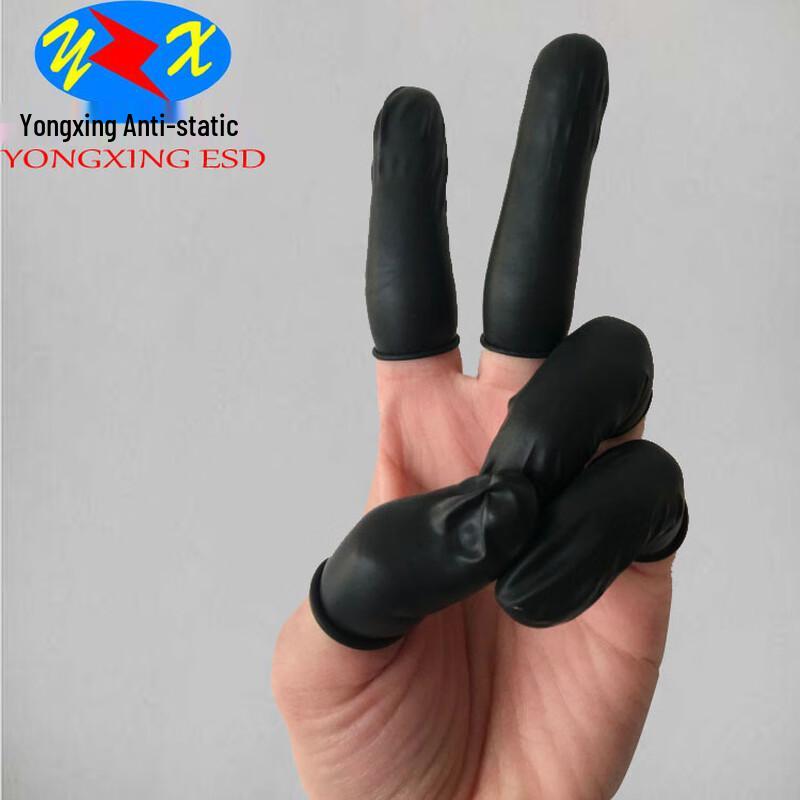 Anti-static Black Latex Finger Cots