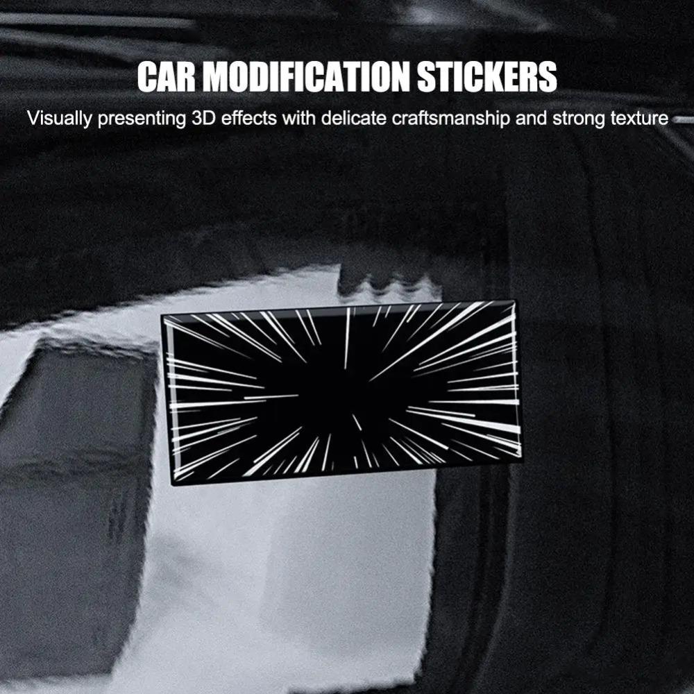 For Tesla Model 3 X Y S Car Time Space Tunnel Logo Trunk Badge Emblem Decals Resin Sticker Plaid Ludicrous Styling Accessories