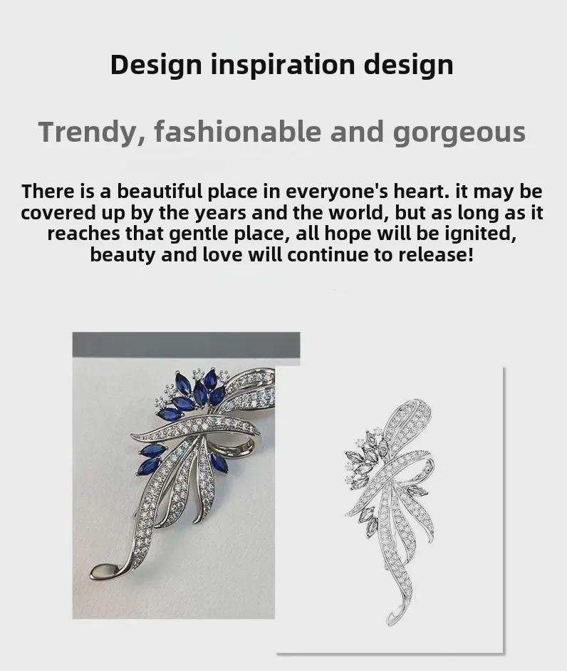 Luxurious Zircon Flower Bow Brooch: Stylish & Versatile Pin