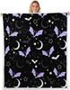 Halloween Bat Moon Star Blanket Soft Fleece Throw Kids Room Decor Gothic Theme Home Decoration