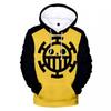 One Piece Anime Hoodie Men Digital 3D Print Loose Fit Long Sleeve Sweatshirt Fall Casual Wear