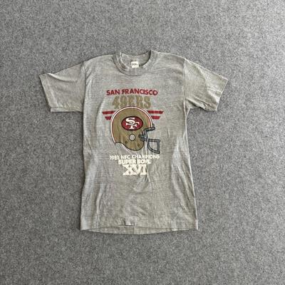 49ers San Francisco Football 1981 Championship Gray Heather 50/50 Tee XS