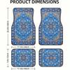 4pcs Bohemian Vintage Car Floor Mats, Universal Fit, Durable, Non-Slip Backing, Easy to Clean,Interior Accessories
