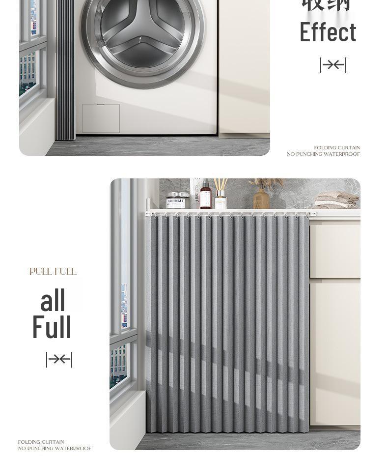 Waterproof Folding Washing Machine Cover with Heat Insulation and Dustproof Sunshade for Balcony.