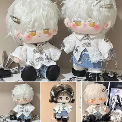 Creative 20CM Doll Clothes White Blue Playing House Doll Student Uniform Photo Prop Changing Dress Game Mini School Suit Toy