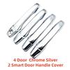 Carbon Car Accessory Door Handle Cover Trim Paste Style Chrome Silver For Ford Explorer 2011 2012 2013 2014 2015 2016 2017 2018