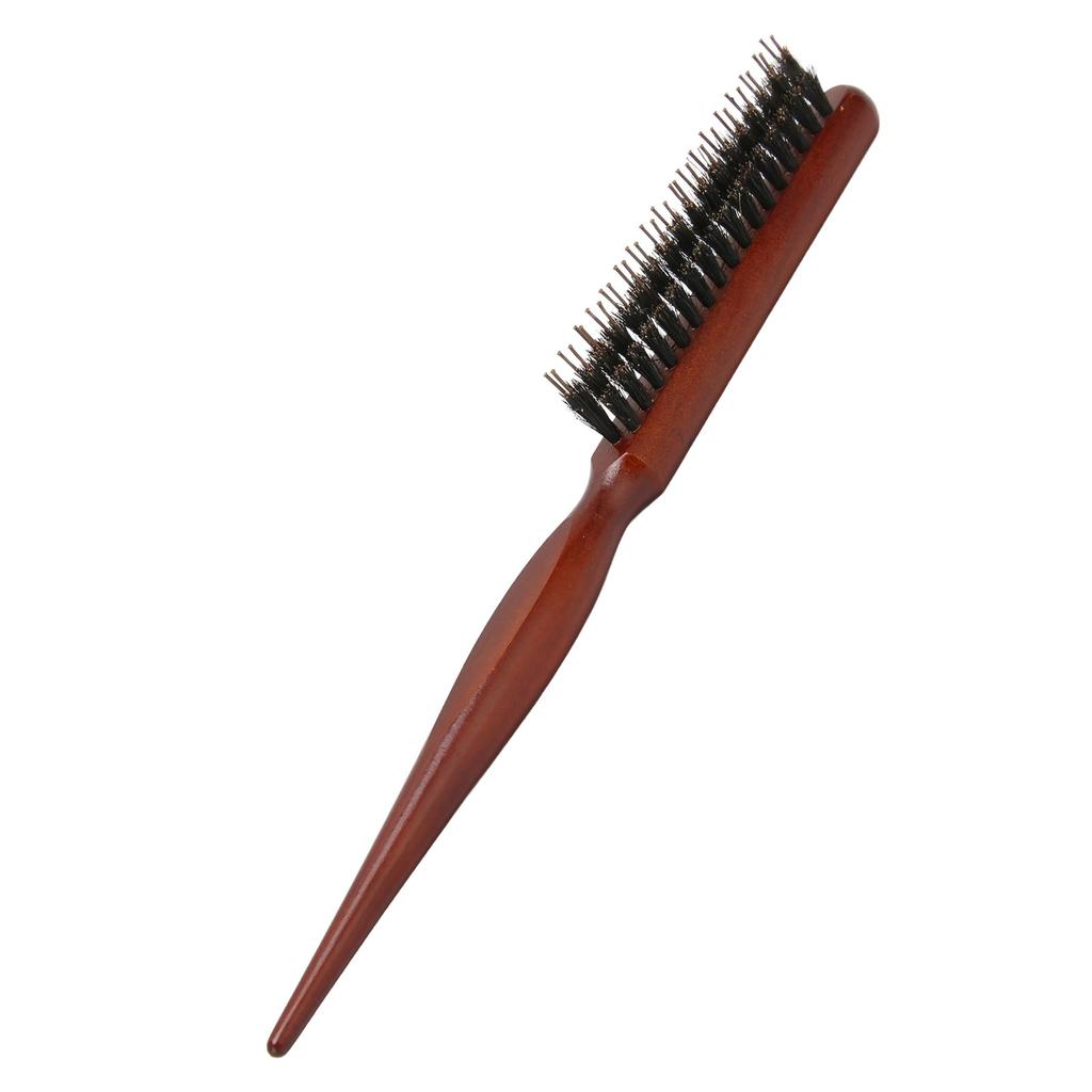 Teasing Brush Ergonomic Handle Nylon Bristles Curling Scalp Massage Tapered Tail Hair Parting Comb for Curling Styling