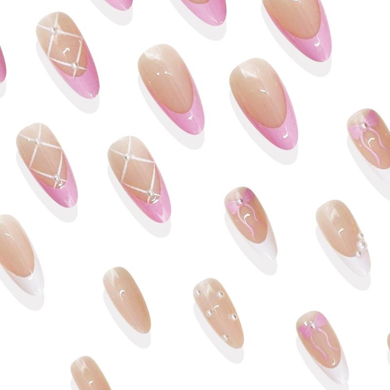 Press on Nail,Fake Nails Stick Glue on Nail False Nails Acrylic Nails Artificial False Nails for DIY Nails Art Designs