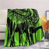 Green Mucus Reaper Print Flannel Blanket,High quality Comfortable for All Seasons,Home Decor,Warmth and Comfort,Perfect for Christmas Gifts