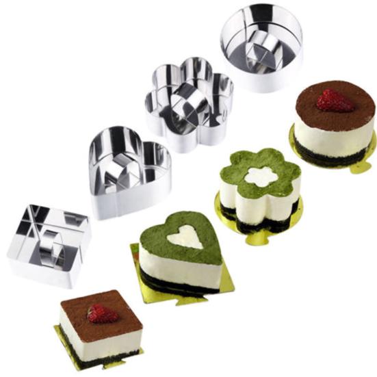 Mini Baking Ring Heat-resistant Multi-purpose Corrosion Resistant Stainless Steel Mousse Cake Mold Ring for Kitchen