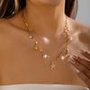 New Starfish Conch Pearl Pendant Necklace for Women Fashionable Casual Summer Beach Versatile Necklace