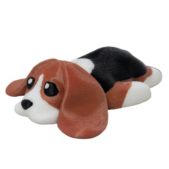 3D Printed Beagle Figurine Dog Ornament Cute Tiny Desktop