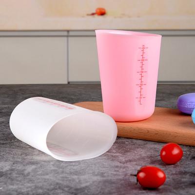Silikon-Messbecher, praktischer, abgeschrägter Rand, einfache Reinigung, BPA-freies Backwerkzeug