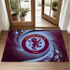 Aston Villa Futbol Tasarımlı Kristal Kadife Halı Yatak Odası Girişi İçin Yumuşak Dekoratif Mat