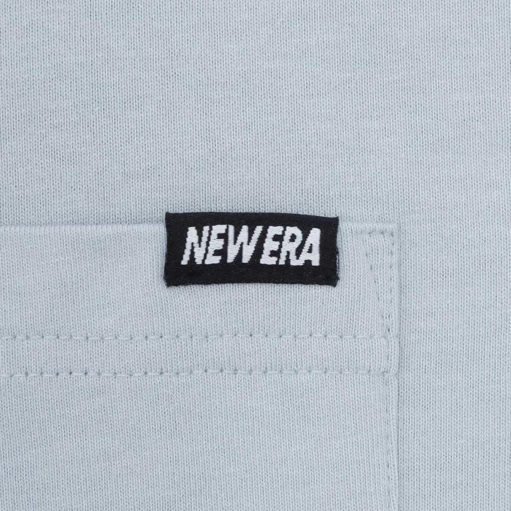 NEW ERA Short Sleeve Pocket Snow Gray Size XL Mini Brand Logo T-Shirt