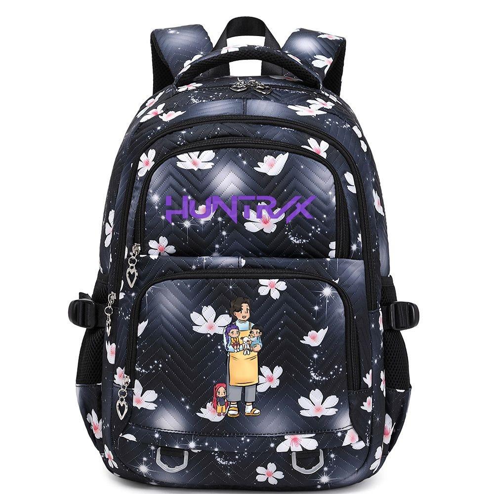 Kids Girls Kpop Hunters Rumi Zoey Printed Backpack Student School Waterproof Big Bag