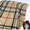 Scarf Women's Autumn and Winter Shawl Dual-purpose Medium and Long Imitation Cashmere British Plaid Warm Fringed Scarf