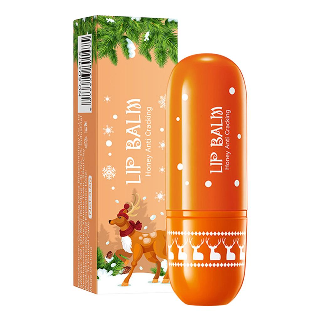 Festive Honey Fruit Flavored Moisturizing Lip Balm for Nourishing Dry Lips Perfect Christmas Stocking Stuffer Present