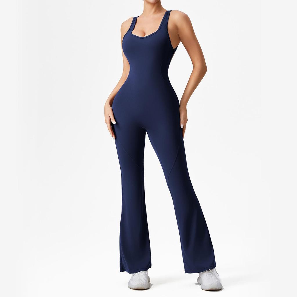 Slimming Yoga Dance Jumpsuit: Body-Shaping, Hip-Lifting, Micro-Flare Fitness Wear