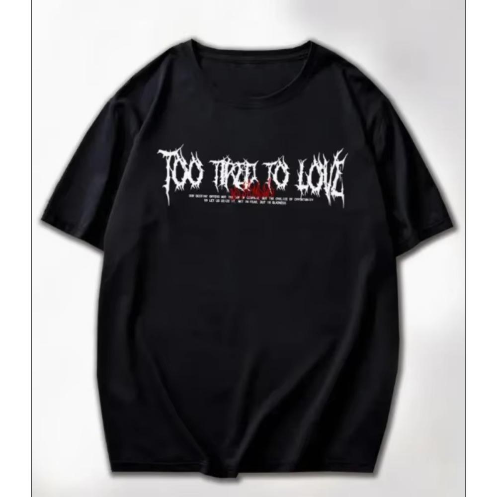 High Quality Cotton Men's Short-sleeved Fashion Hip-hop Rock Retro T-shirt Summer Oversized Crew Neck Top Men's Unisex