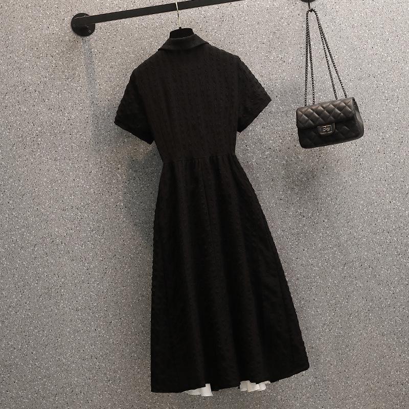 Women's Plus Size Summer Qipao: Gentle Chinese Style Tea Break Little Black Dress