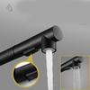Kitchen Sink Faucet Black Pull Out Flexible 2 Modes Stream & Sprayer Nozzle Faucets Stainless Steel Hot Cold Wate Mixer Tap Deck