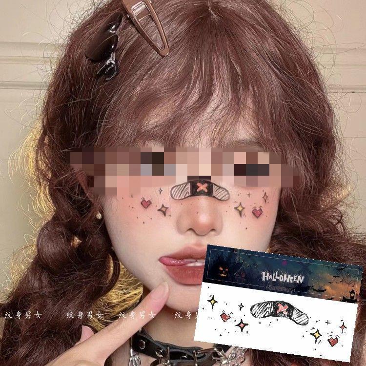 Autocolante de tatuaj cu desene animate de Halloween rezistente la apă pentru copii – modele drăguțe de dovleac, fantomă și craniu