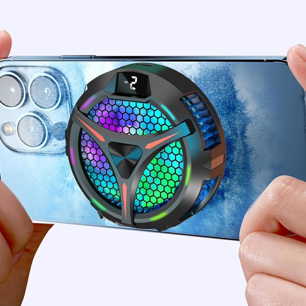 Professional Tablet Semiconductor Heat Sink with LED Display 2 Adjustable Cooling Levels for Gaming Live Streaming