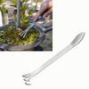 Stainless Steel Root Rake Bonsai Potted Plants 3-Prong Loosen Soil Tool Handheld Rustproof Rake Home Gardening Tool