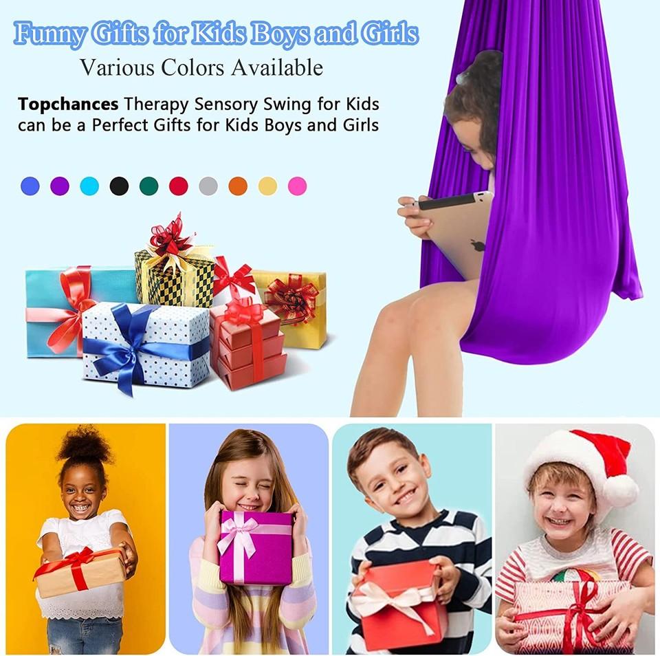 New Children's Swing Hammock Indoor Outdoor Yoga Therapy Autism Resilient
