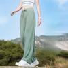 Ice Silk Sun Protection Pants for Women Summer Loose Straight Wide Leg Breathable Cooling Trousers