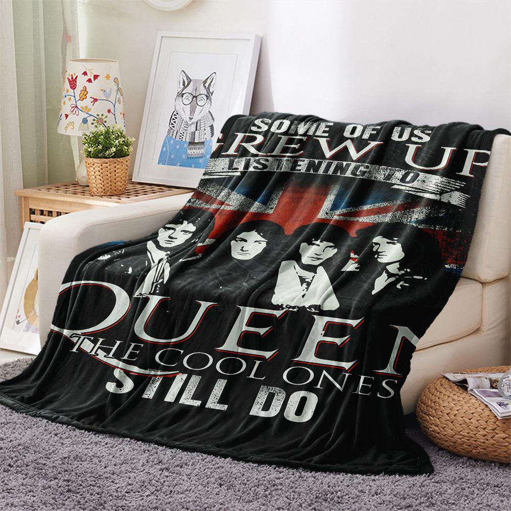 1PC Classic rock bands Print FlAannel Blanket, High quality Comfortable for All Seasons, Home Decor, Warmth and Comfort