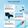 Semi-Dry Snorkel Dry Top Snorkel Tube Silicone Mouthpiece Diving Snorkel Tube One-Way Purge Valve for Snorkeling Swimming