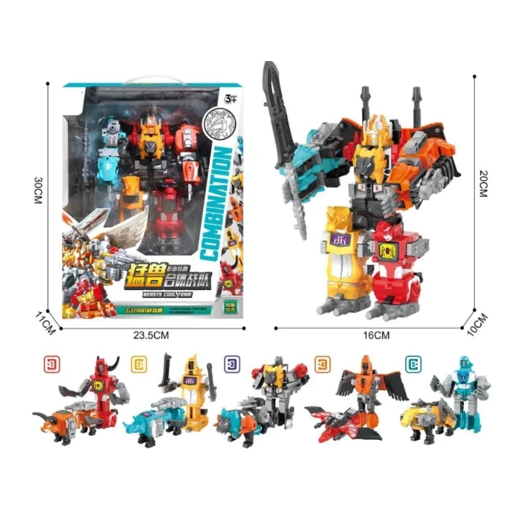 

5в1 Трансформация Предакинг Игрушки Аниме Девастатор КО G1 Робот Фигурка Модель Мальчик Дети Ребенок Подарок