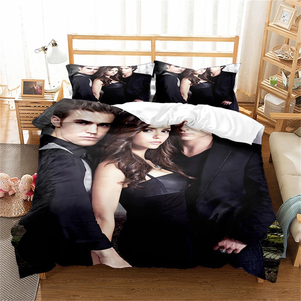 Horro Vampire Duvet Cover Set, 3D Exquisite Anime Cartoon Digital Print Bedding Set Comforter Bed Youth Home Decor Girls Gift