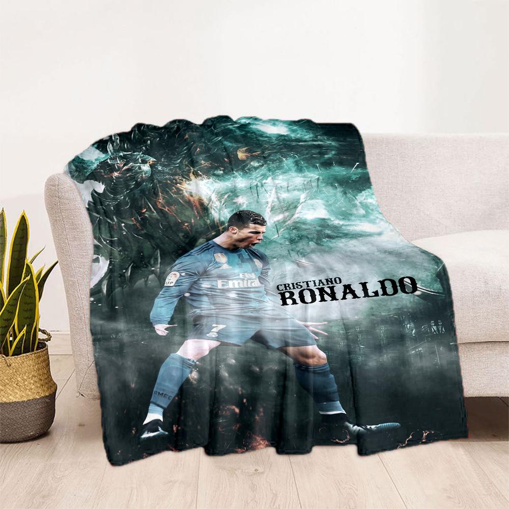 Ronaldo's Legendary Journey Blanket Soft Warm Cozy Suitable for Sofa Seaside Livingroom for All Occasions Playful Design Gifts For Family Or Friends