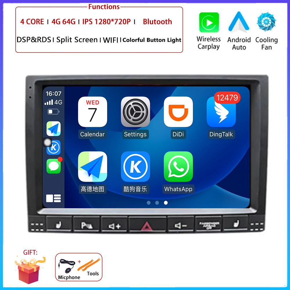 9"4G Android OS For Volkswagen VW Touareg 2002 - 2012 Car Radio Stereo Multimedia Video GPS Navigation Player QLED Screen BT 5.0