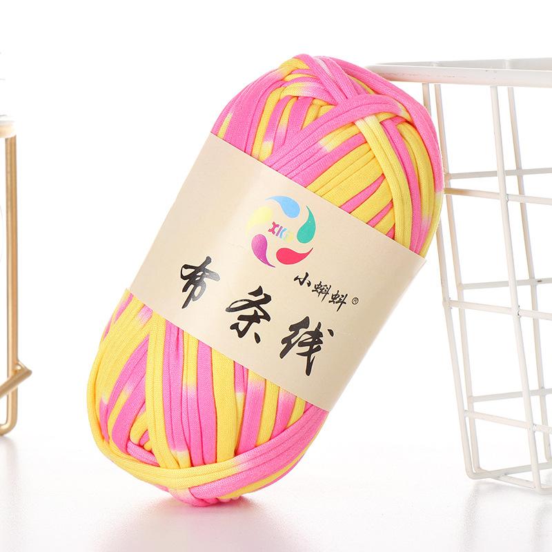 Needlework Knitting Crochet Yarn Printed Fabric Strips Line Colorful Segment Dyed Fabric Strips Line Handmade Diy Knitting Yarn Ball