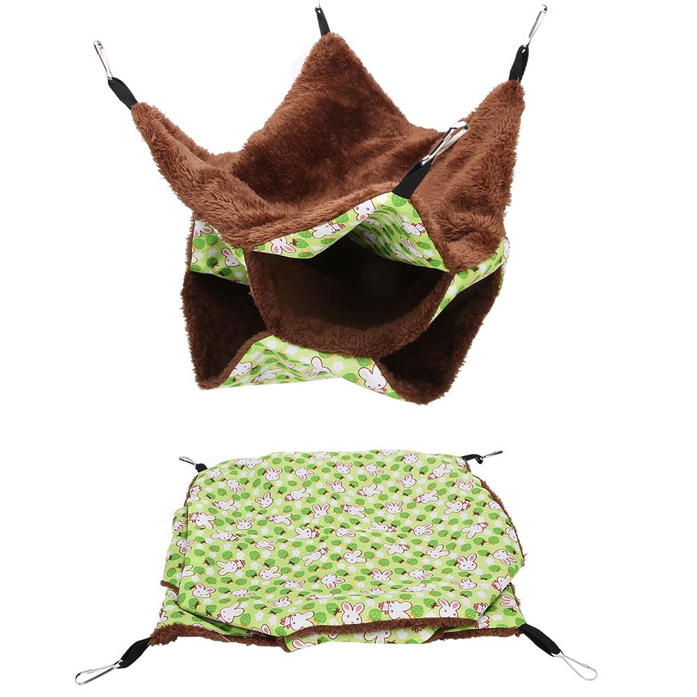 Three Layer Small Pet Warm Hammock Hanging Bed Sleeping Bag for Hamster Sugar Gilder Squirrels